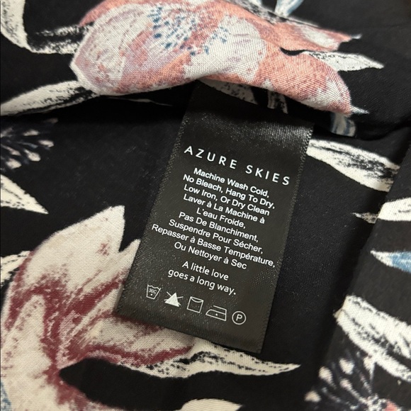 ARITZIA (XXS/XS) Azure Skies Cosima Floral Print Black Oversized Kimono - Picture 8 of 10